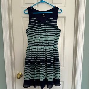 Blue and Teal Sleeveless Dress